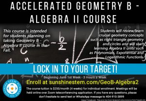 Sunshine STEM Academy - Algebra II - Geometry B Course