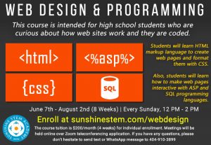 Sunshine STEM Academy -Web Design - HTML - CSS - ASP - SQL