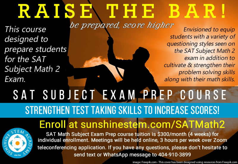 Sunshine STEM Academy -SAT Subject Exam Course