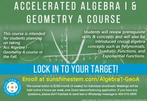Algebra I - Geometry Course