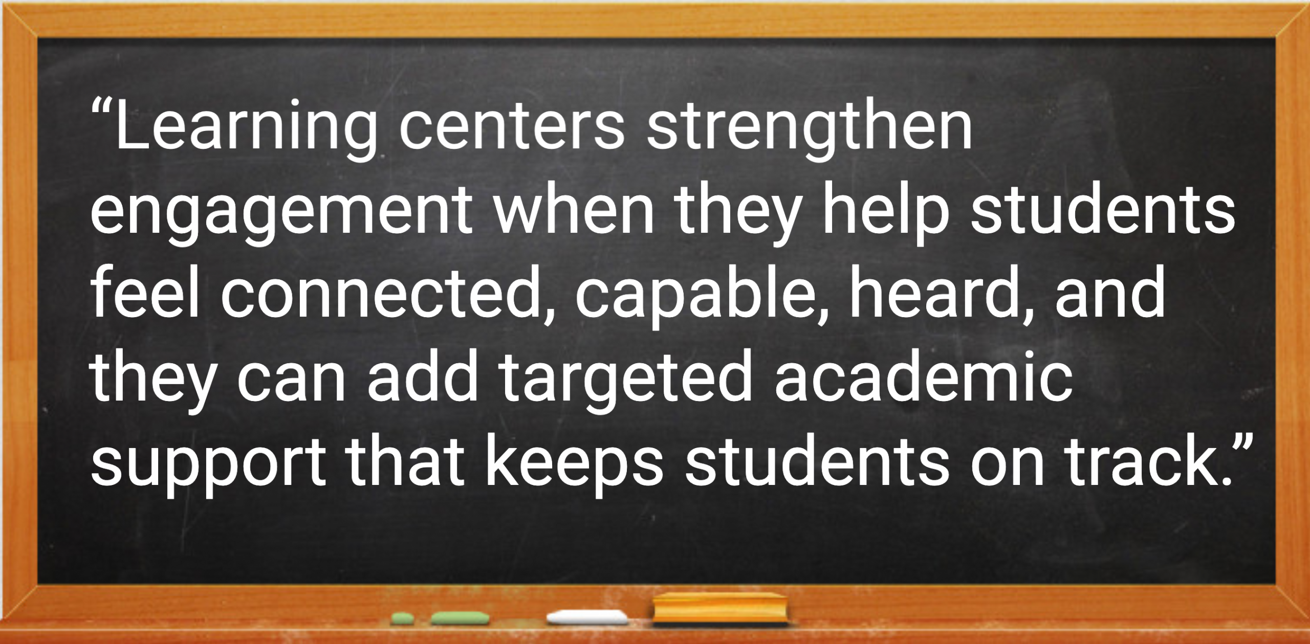 Sunshine STEM Academy - Learning Centers can add targeted academic support that keeps students on track.